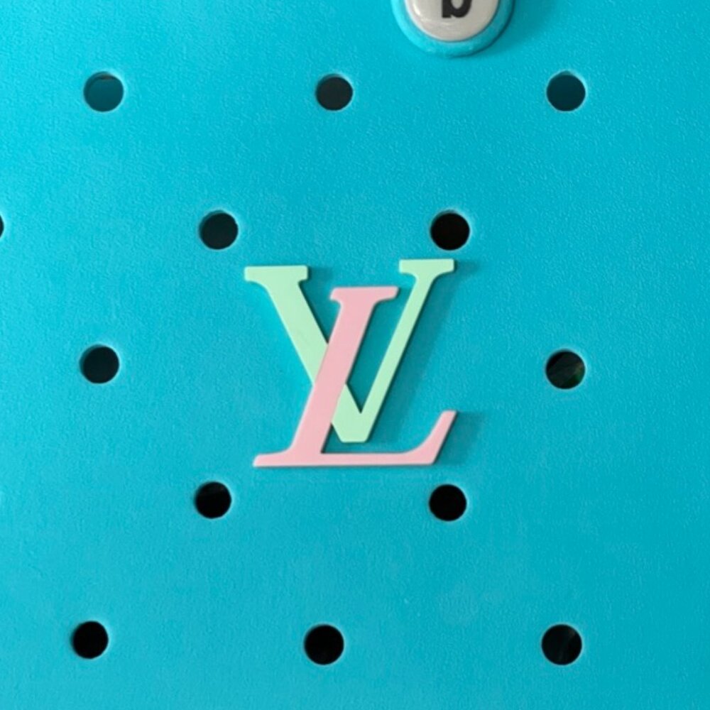 Pastel LV Bogg Charms-Pink and Green LV Bogg Bit-New!
